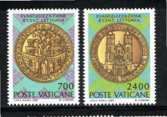 Vatican 1987 Sc#783-4 Set Of 2 Christianization Of Lithuania Anniv.  Mint Nh