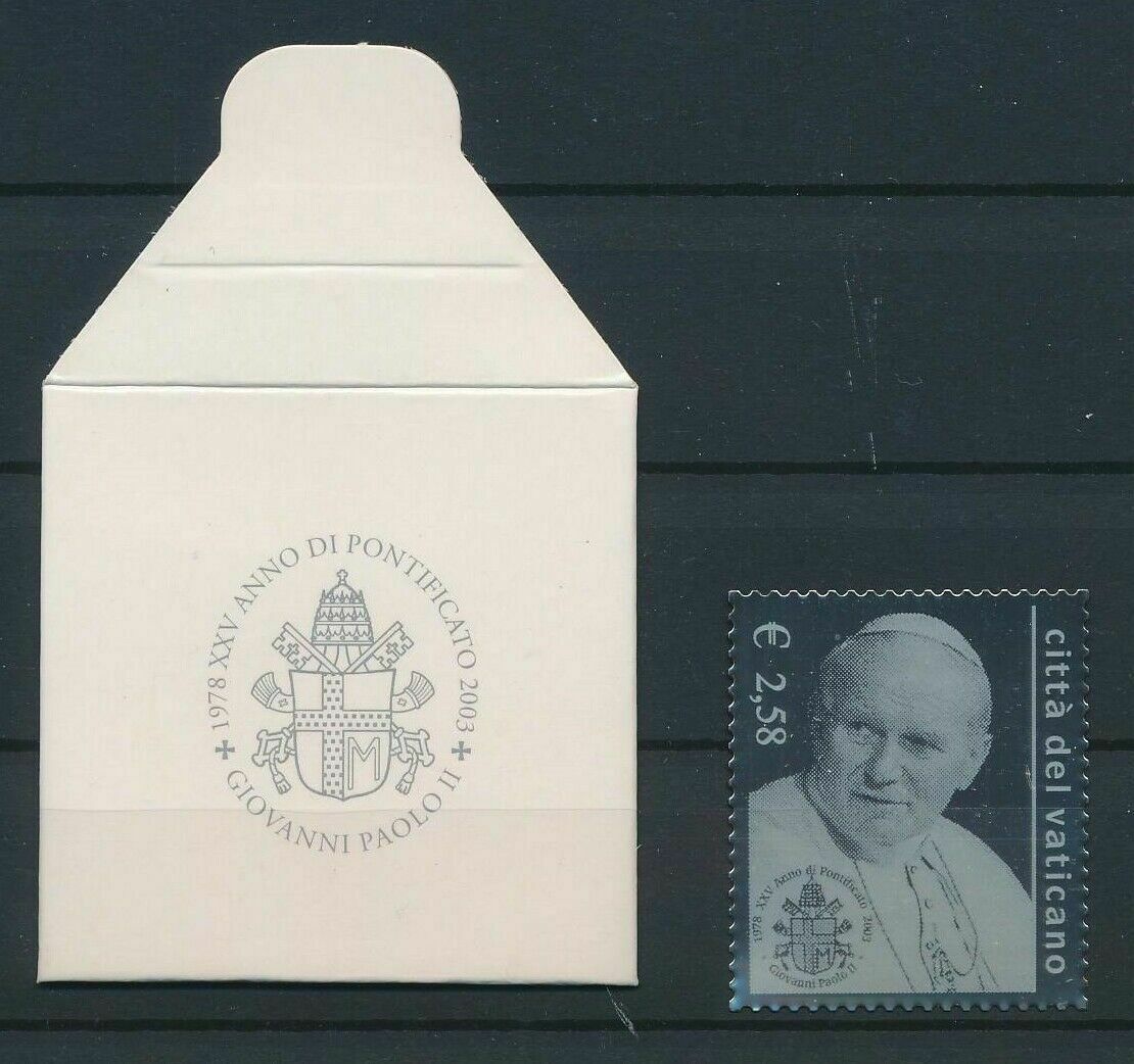 Vatican 2003 Silver Stamp Pope John Paul Ii - Mnh
