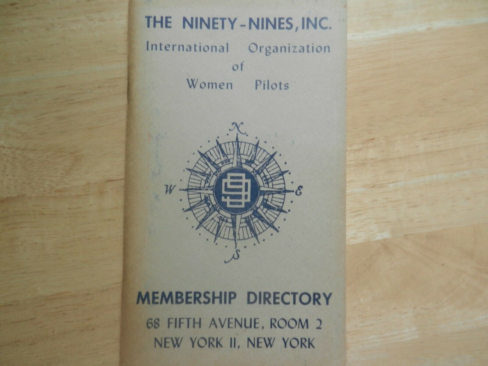 1953 The Niney-nines Inc Membership Directory Intl Women Pilots